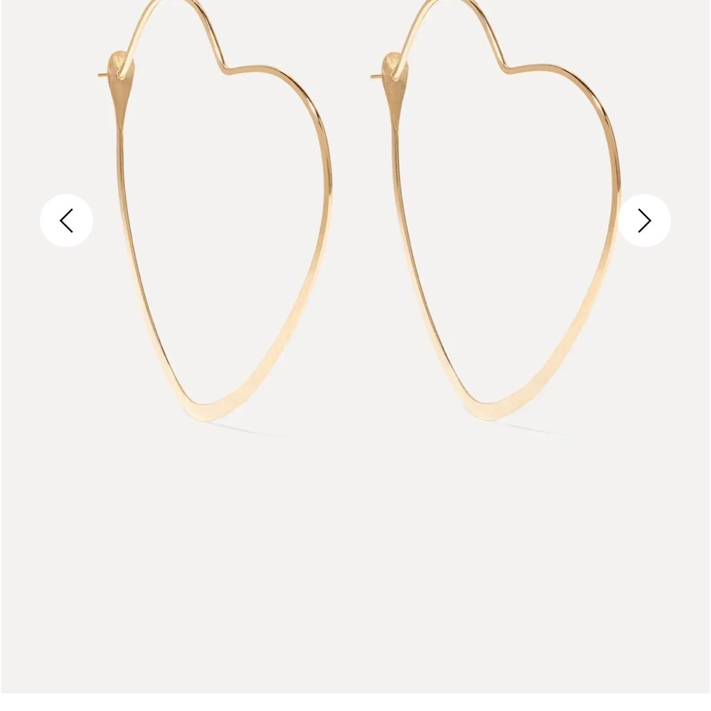 Melissa Joy Manning Gold Heart Earrings